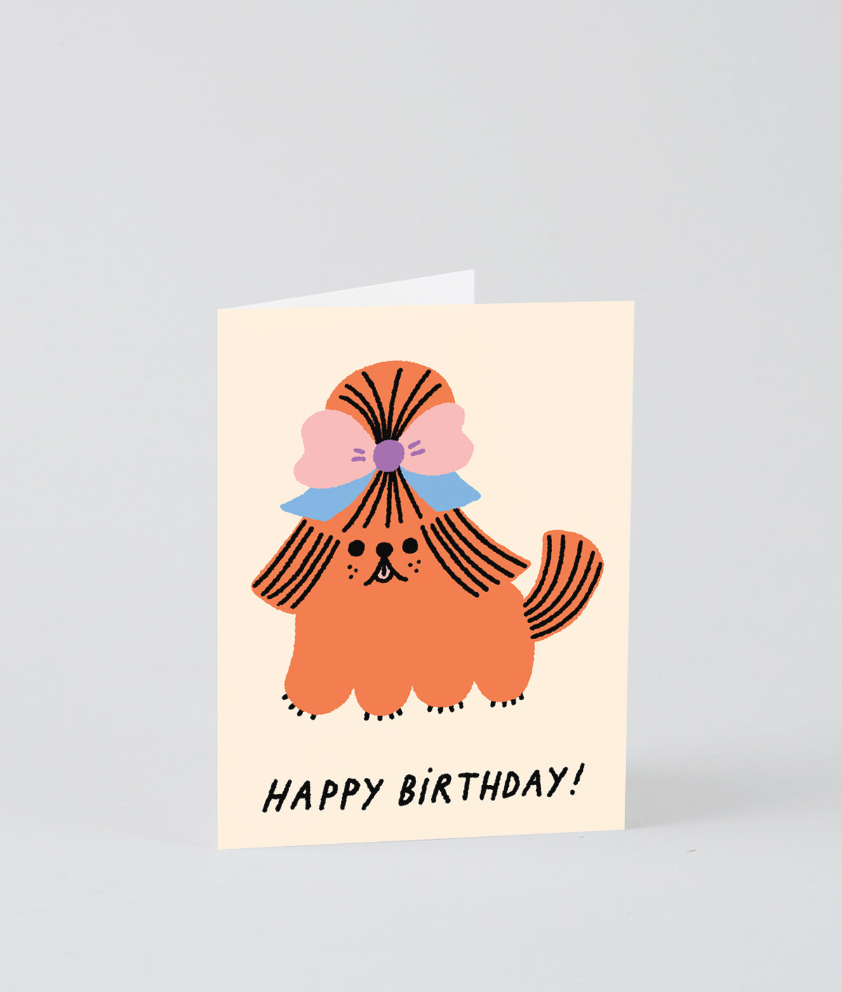 Happy Birthday Dog with Bow