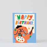 Happy Birthday Artist Dog