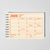 2026 Mini Desk Notebook Calendar Ivory