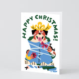 Wrapped Dog Embossed Card