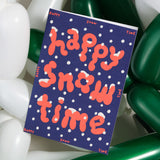 Happy Snow Time Embossed Card