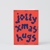 Jolly Xmas Hugs Embossed Card