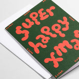 Super Happy Xmas Embossed Card