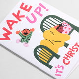 Wake Up It's Christmas Embossed Card