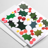 Holly Christmas Embossed Card