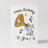 Happy Birthday Cat Trumpet