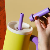 Chako Lab Bawang Insulated Ceramic Coated Drinking Tumbler Yellow/Purple