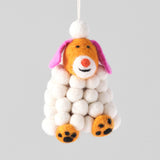 Minu, Snowball Dog Felt Hanging Decoration