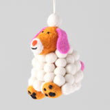 Minu, Snowball Dog Felt Hanging Decoration