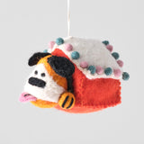Roger, Dog in the Doghouse Felt Hanging Decoration