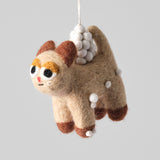 Kelly, Cat in Snow Felt Hanging Decoration