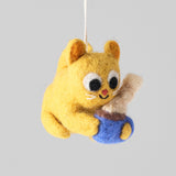 Chino, Cat and Mug Felt Hanging Decoration