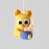 Chino, Cat and Mug Felt Hanging Decoration