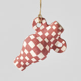 Onsen Check Teracotta Miniature Vase Hanging Ornament