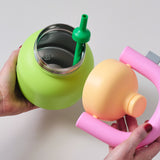 Chako Lab Lin Lin Insulated Water Bottle Green/Pale Orange *BACK SOON*