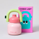 Chako Lab LinLin Insulated Water Bottle Pale Pink/Green