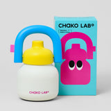Chako Lab LinLin Insulated Ceramic Coated Water Bottle Pale Yellow/Blue