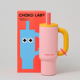Chako Lab Bawang Insulated Ceramic Coated Drinking Tumbler Pink/Orange