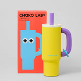 Chako Lab Bawang Insulated Ceramic Coated Drinking Tumbler Yellow/Purple