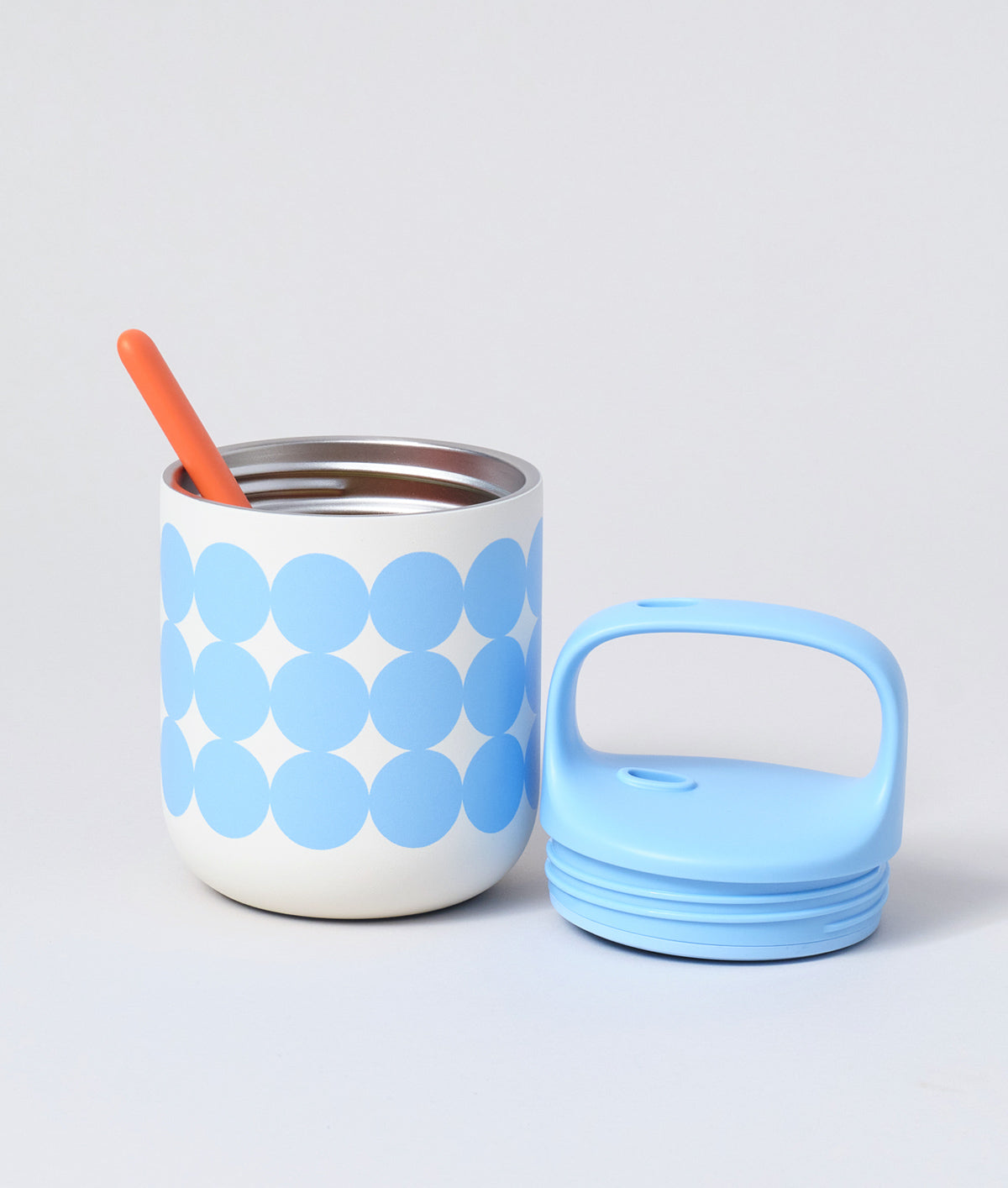 Chako Lab Bao Bao Insulated Cup White/Blue Spot
