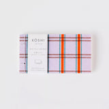 SHOGADO Koshi Mini Memo Pad Lilac and Orange Grid