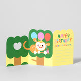 Monkey Surprise Fold Out Card