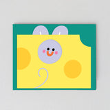 Mouse In Cheese Fold Out Card