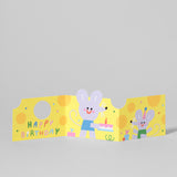 Mouse In Cheese Fold Out Card
