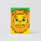Lion Big Mouth Fold Out Kids Birthday Card