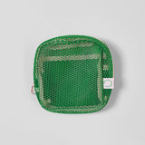 Green/Pale Pink Square Mesh Pouch