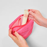 Blue/Orange Square Mesh Pouch