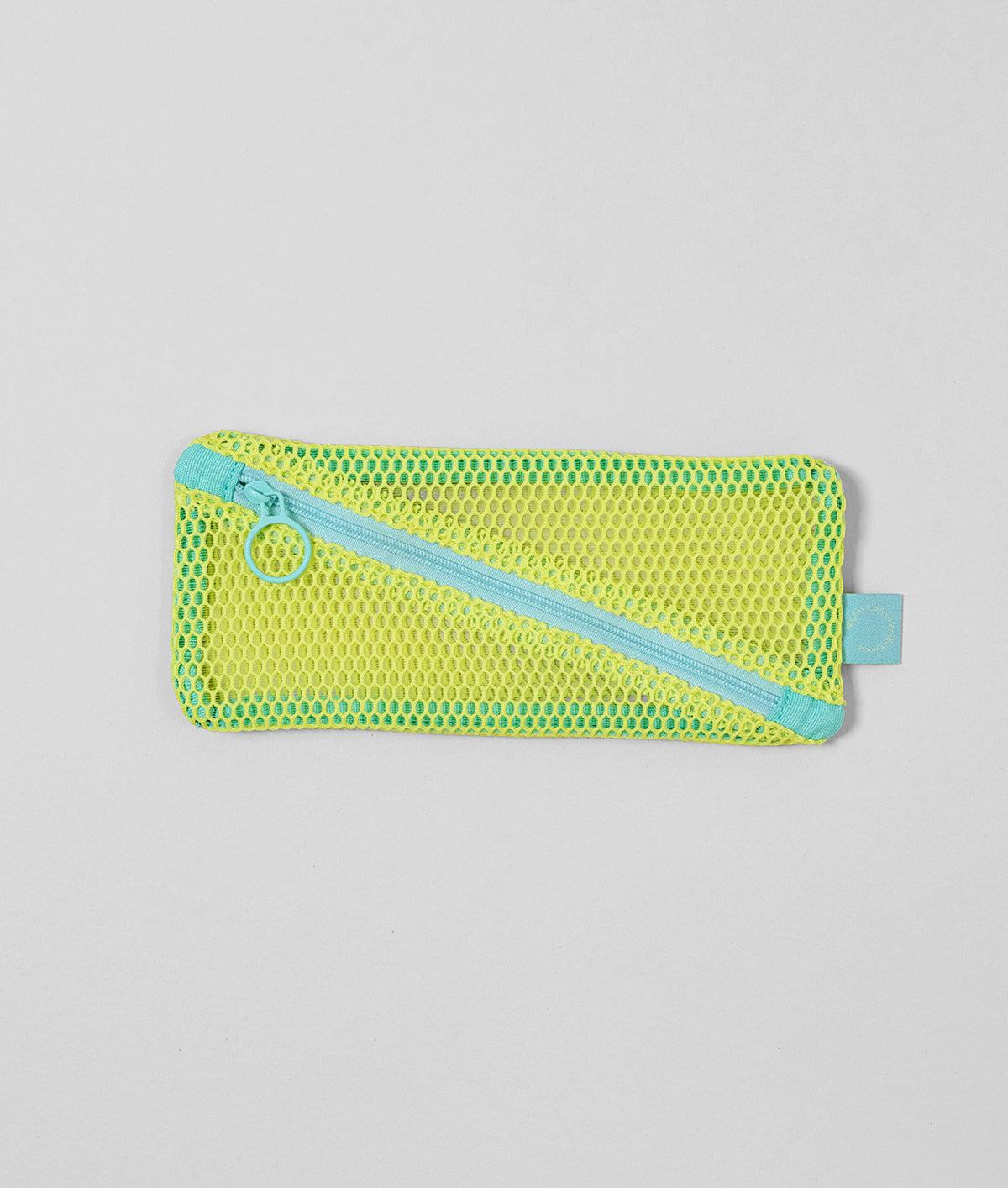Neon Yellow/Aqua Mesh Pen Case