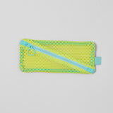 Neon Yellow/Aqua Mesh Pen Case