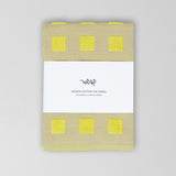 Squares Oat/Yellow Cotton Tea Towel