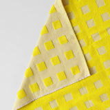 Squares Olive/Lilac Cotton Tea Towel