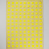 Squares Oat/Yellow Cotton Tea Towel