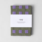 Squares Lilac/Olive Tea Towel