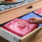 Making Faces Pink/Maroon Tea Towel