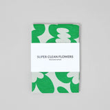 Super Clean Flowers Green/Natural Tea Towel