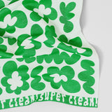 Super Clean Flowers Green/Natural Tea Towel