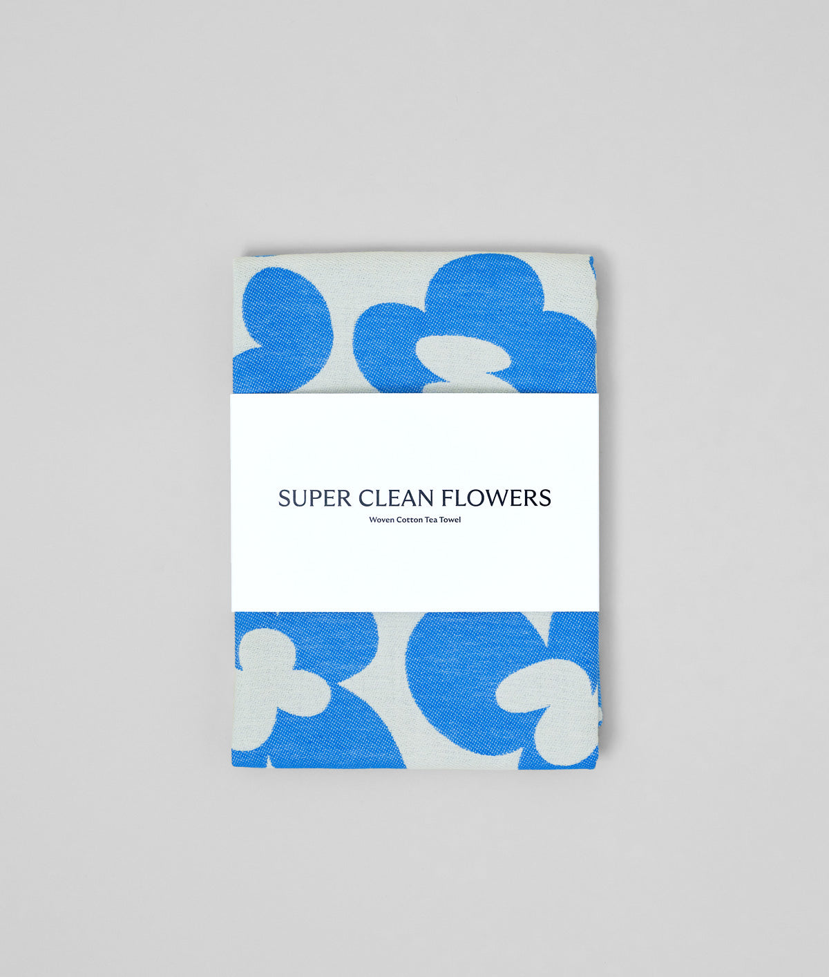 Super Clean Flowers Blue/Natural Tea Towel – Wrap