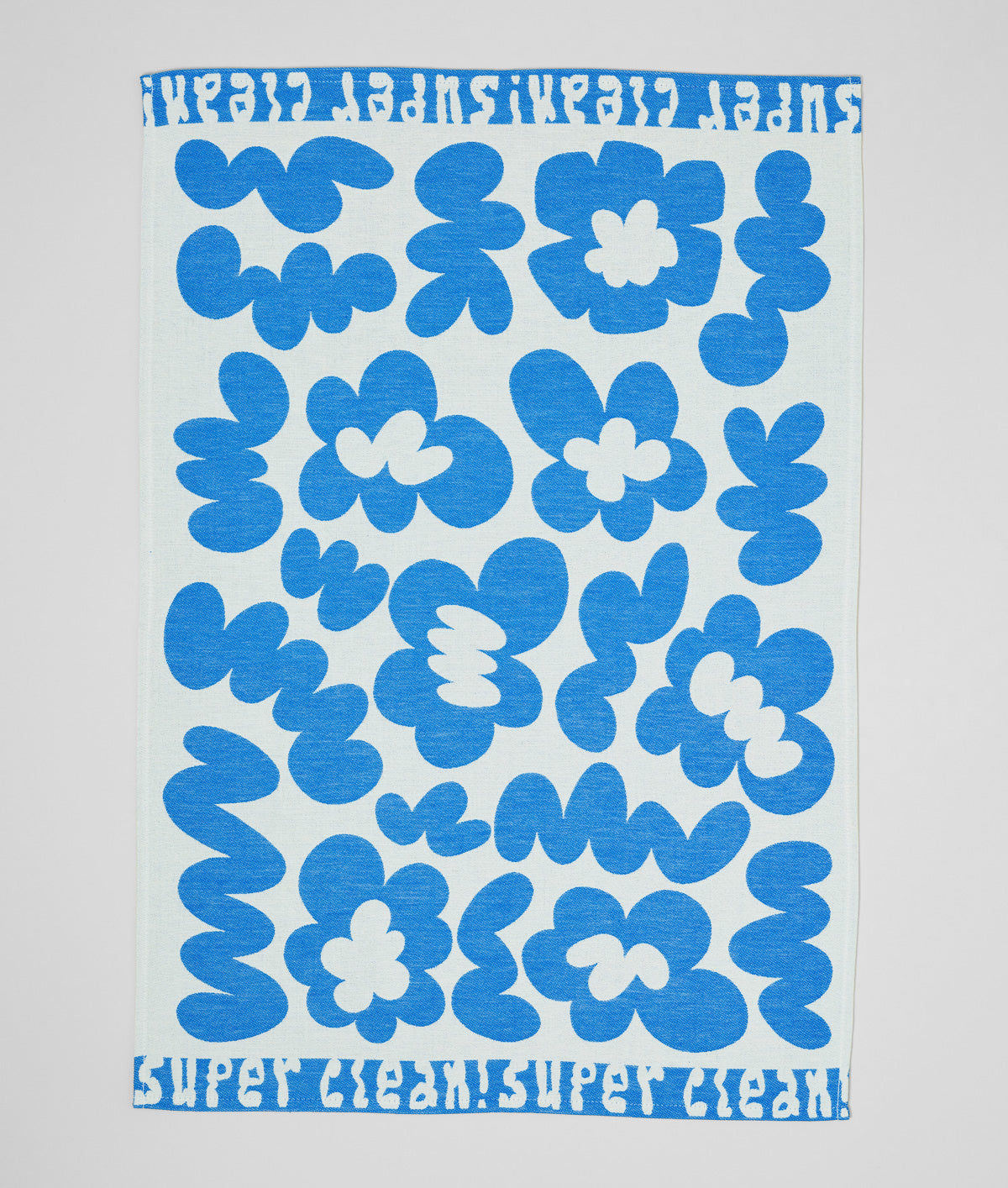 Super Clean Flowers Blue/Natural Tea Towel – Wrap