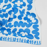 Super Clean Flowers Blue/Natural Tea Towel