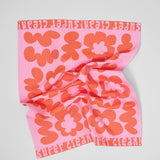 Super Clean Flowers Pink/Warm Red Tea Towel