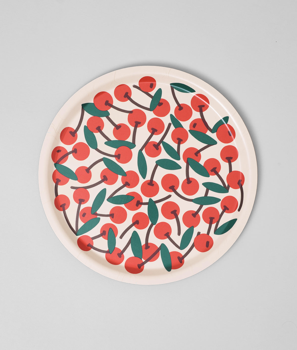 Cherries Small Round Serving Tray