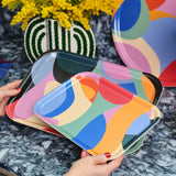 Abstract Small Rectangle Serving Tray