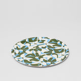 Flowers Natural/Green Small Round Serving Tray