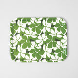 Flowers Green Rectangle Serving Tray