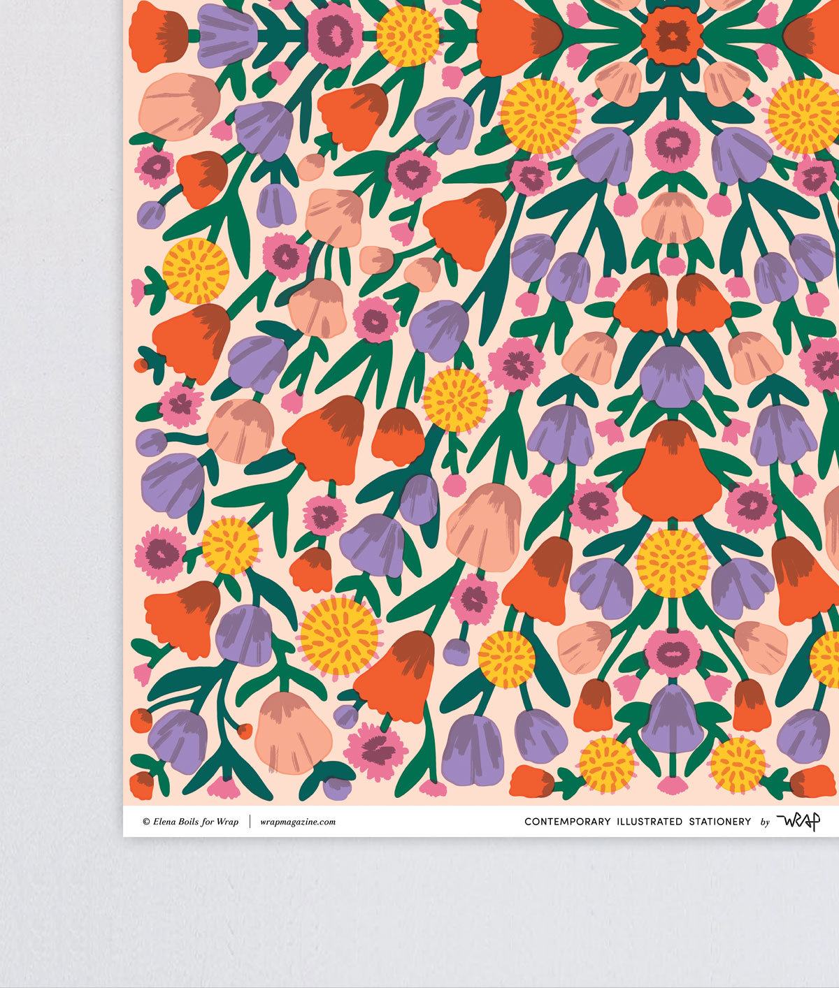 Floral Reflection Wrapping Paper