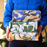 Floral Motif Yellow Wrapping Paper